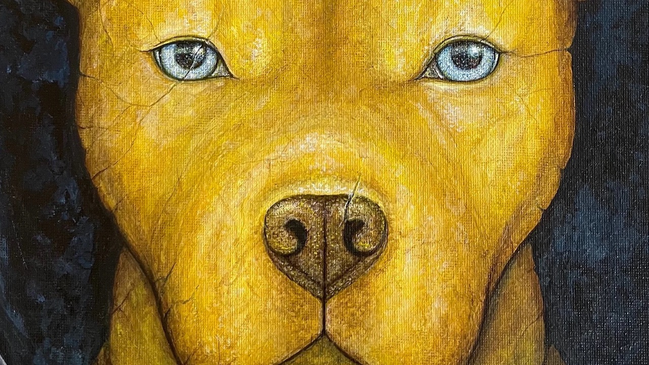 Heraldic Bestiary - Golden Lion painting by Barbara Deuerlein